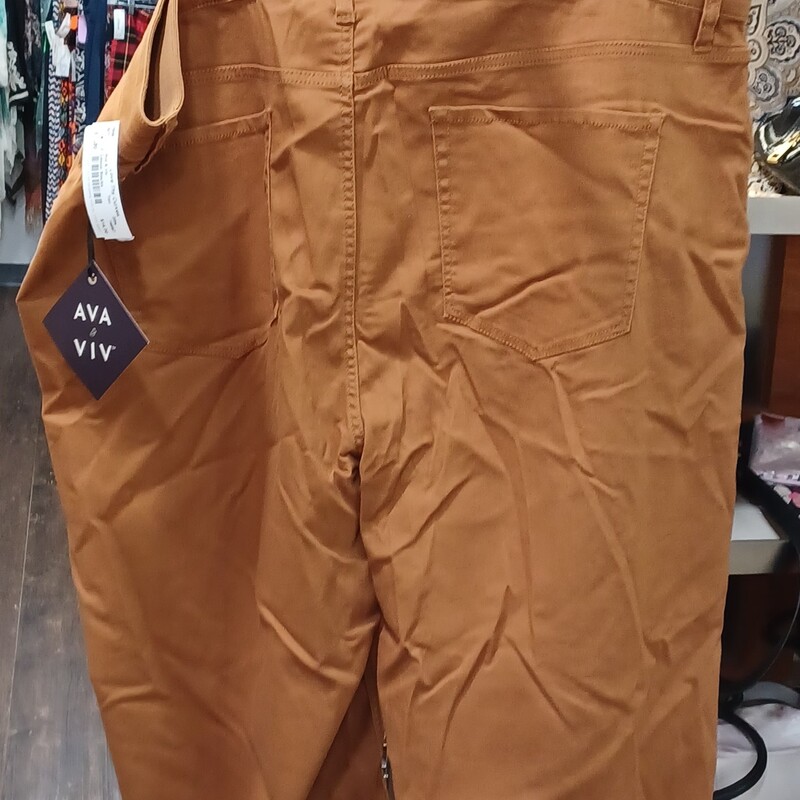 Brand new with tags, these tan/brown slacks are stretch material and ready to GO all year round! this is a perfect color slack for any season! Retails for $30 at that other store...