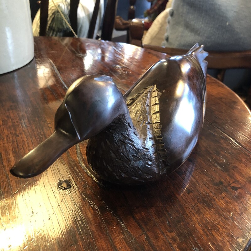 Iron Wood Carved Duck