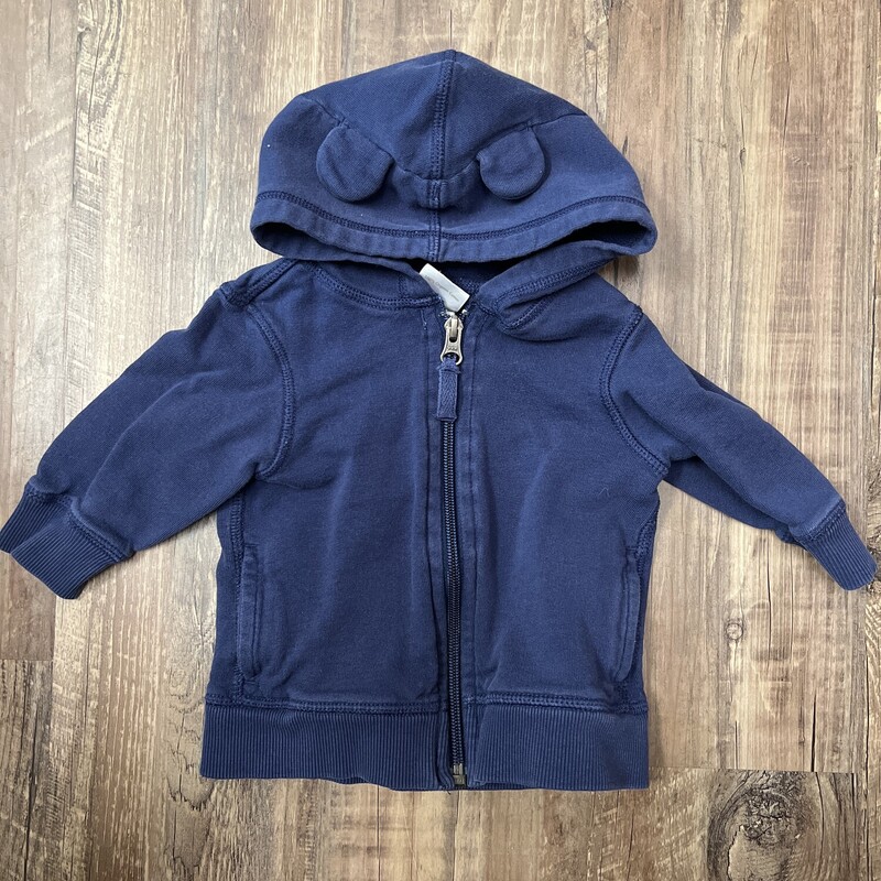 Hanna Zip Hood Jacket, Navy, Size: Baby 6-12M