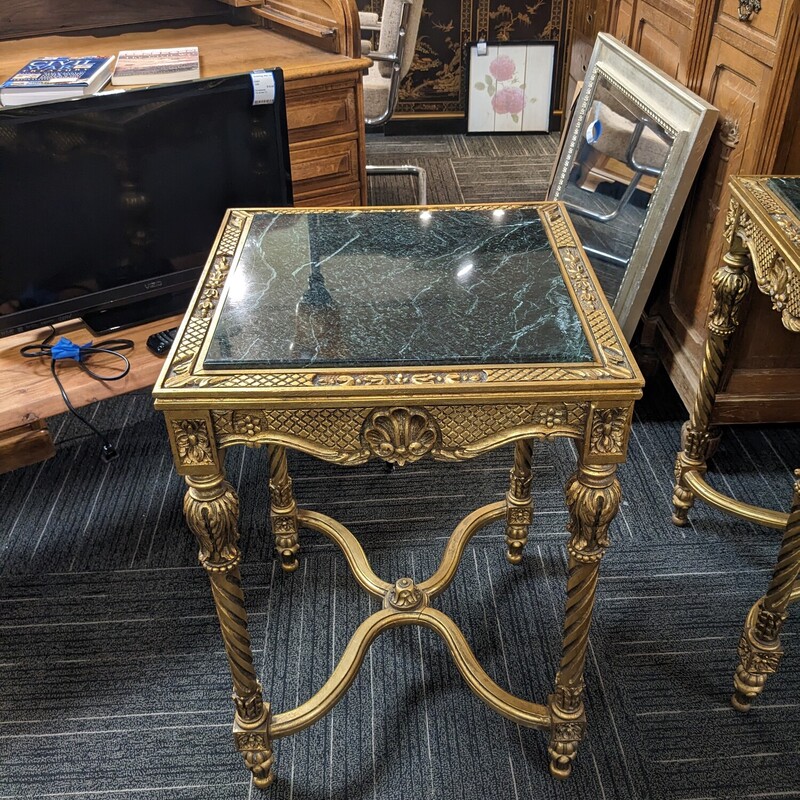 Gold Guilded Marble Top S