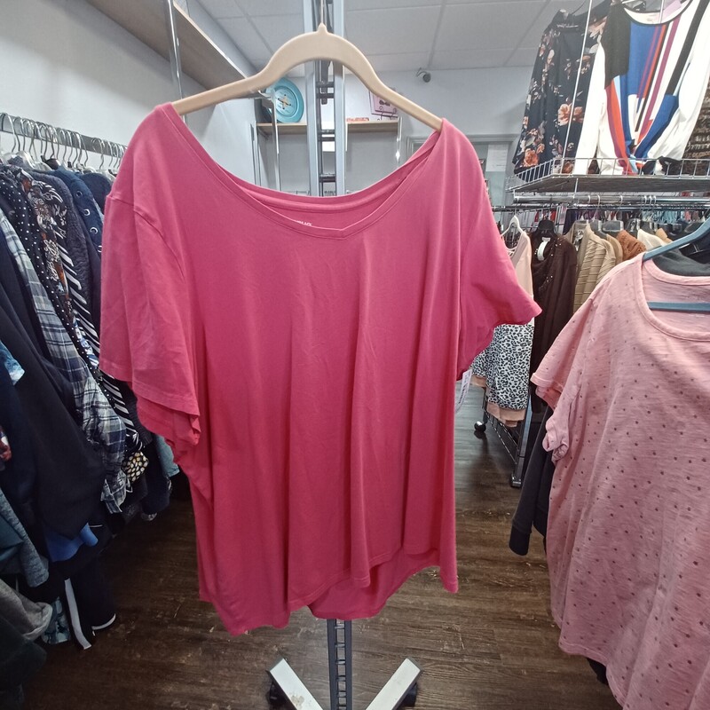 A short sleeve pink tee is a wardrobe staple year round!
