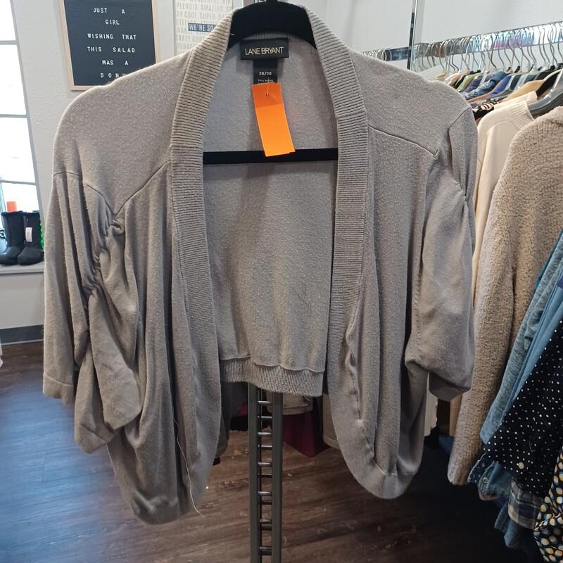 Shrugs are a wardrobe neccessity and this one is perfect for you! Light grey goes with so much, You need this!!!