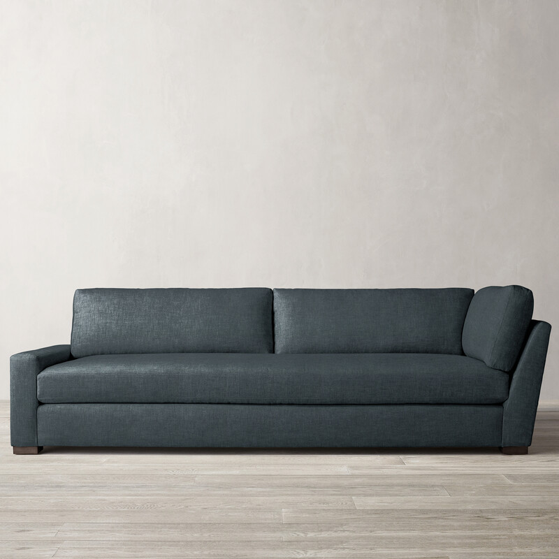 Restoration Hardware Maxwell Sectional<br />
<br />
- Retails for $10,939 -<br />
<br />
Ultra-deep proportions meet supreme comfort in our Maxwell collection. Clean lines and a streamlined silhouette define its architectural attitude, while a modernist, low-slung profile and broad track arms invite lounging.<br />
<br />
Size: 108L X 34H X 80D