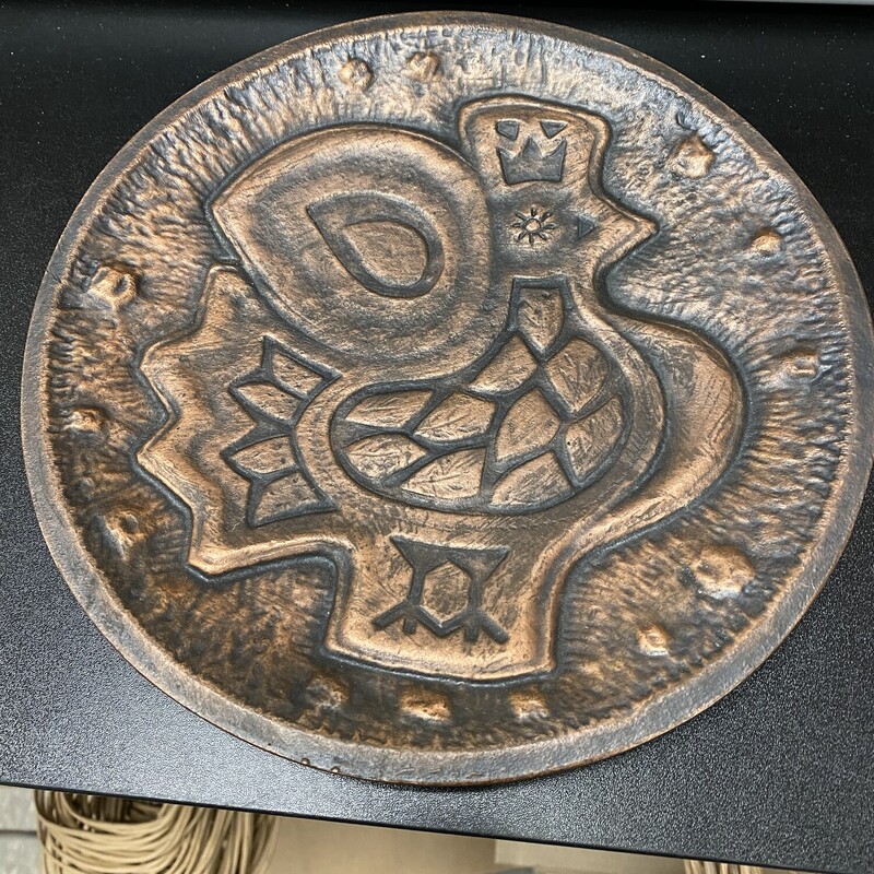 Eastern Euro Metal Plate, Copper, Size: 9 Inch