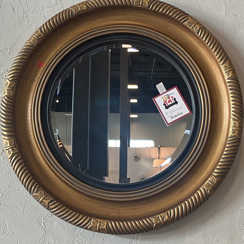 Sm. Round Gold Mirror