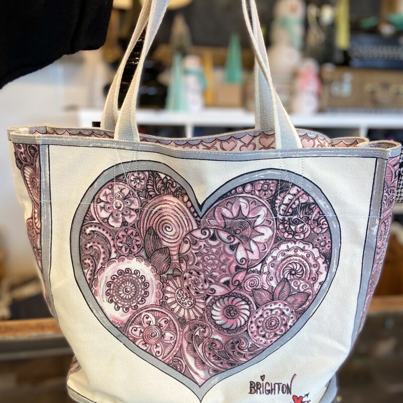 Canvas Heart Tote Bag