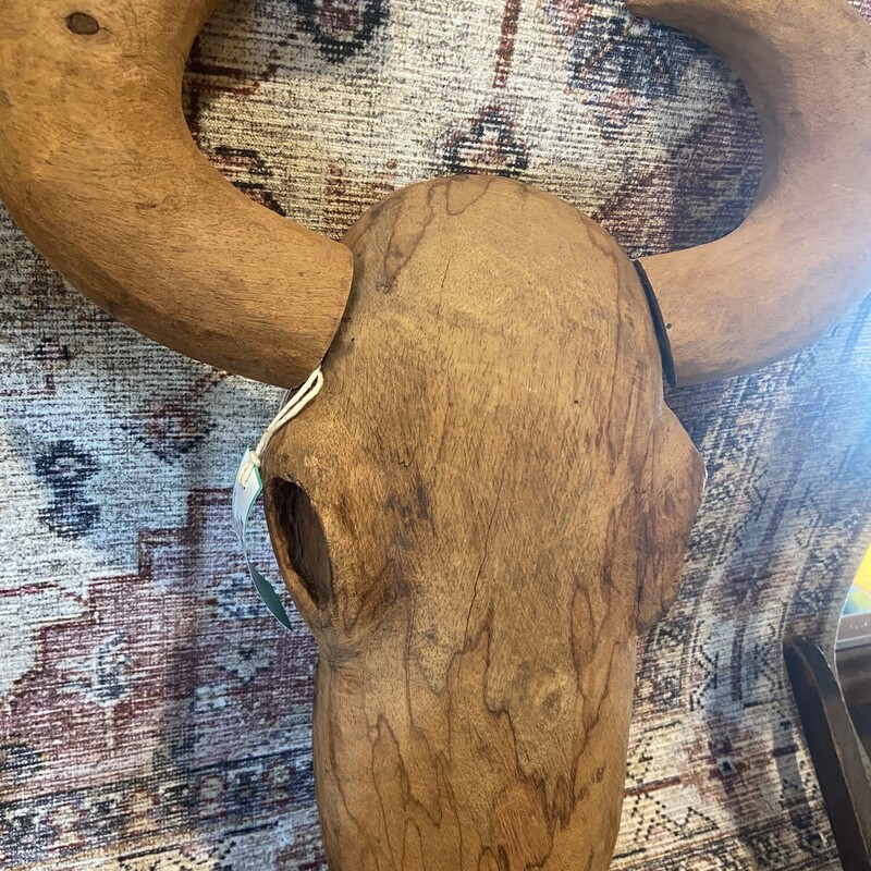 Wooden Bull Skull