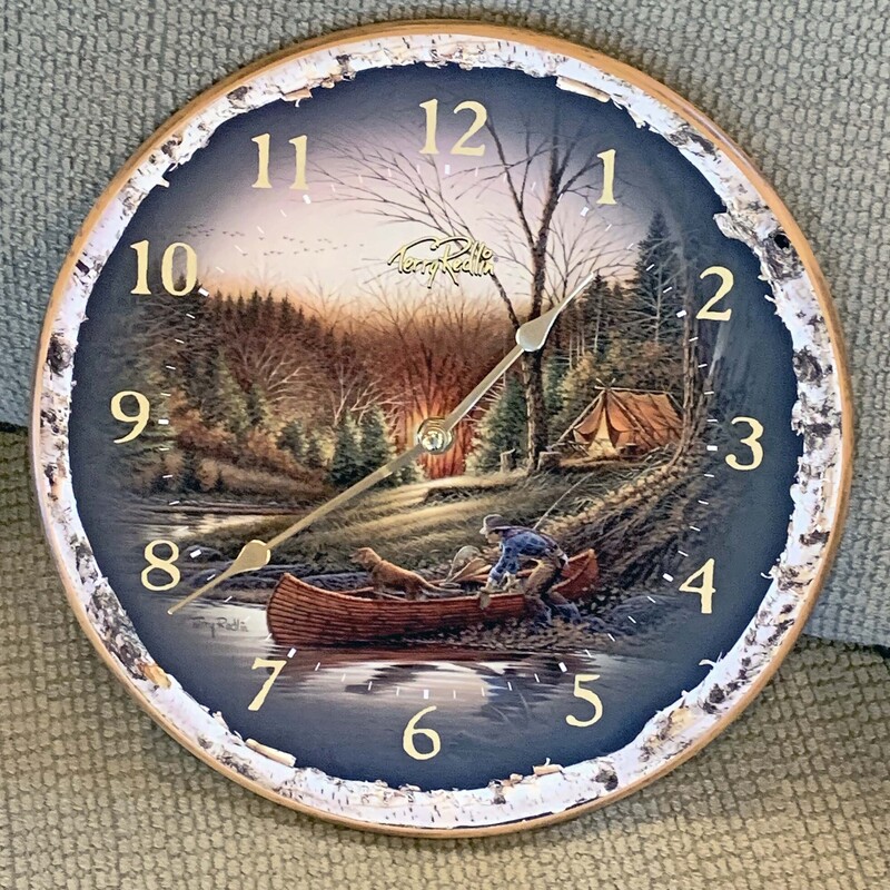 Terry Redlin Wall Clock Morning Solitude- $22.50.
12 In Round