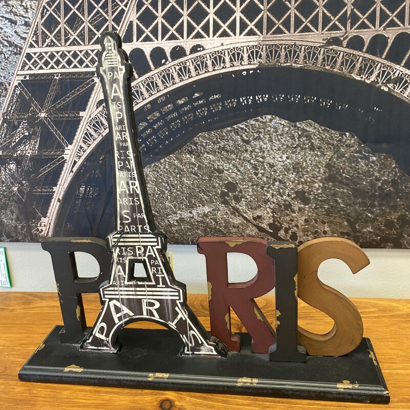 Paris/Eiffel Tower Decor, Beige, Size: 17x16 Inch