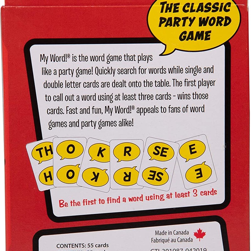 My Word, Card, Size: Game