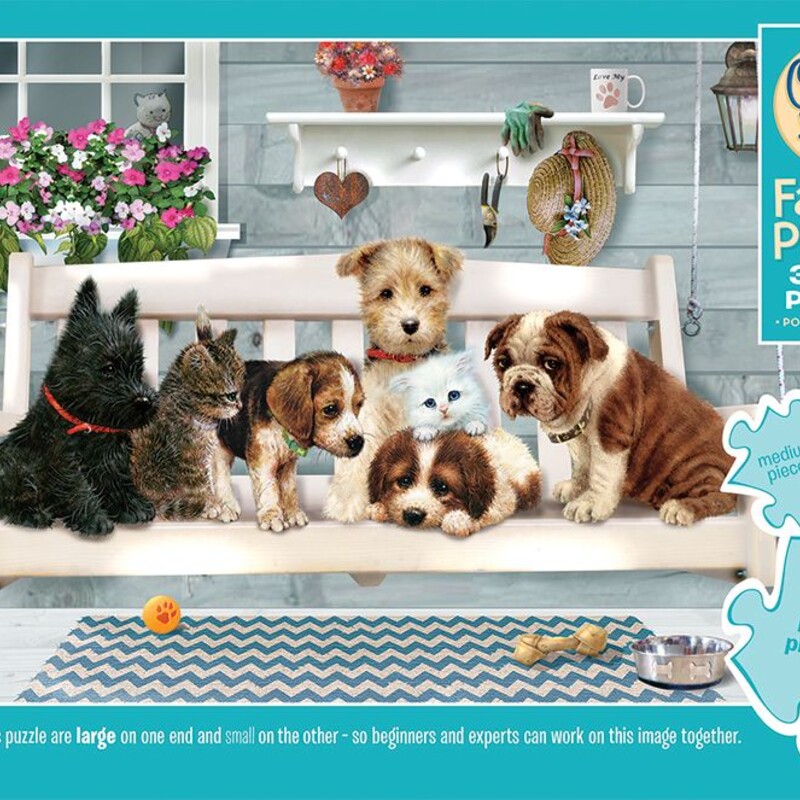 350 Family Puzzle Dogs, Porch Pa, Size: Puzzle