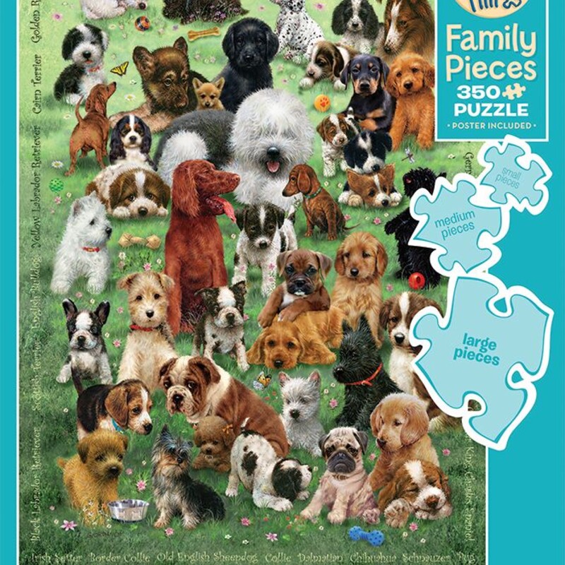 350 Pc Family Dog Puzzle, 6+, Size: Puzzle