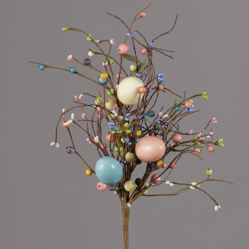 This fun and festive Pip and Egg stem measures 18 inches tall and will look adorable accenting your Easter decor