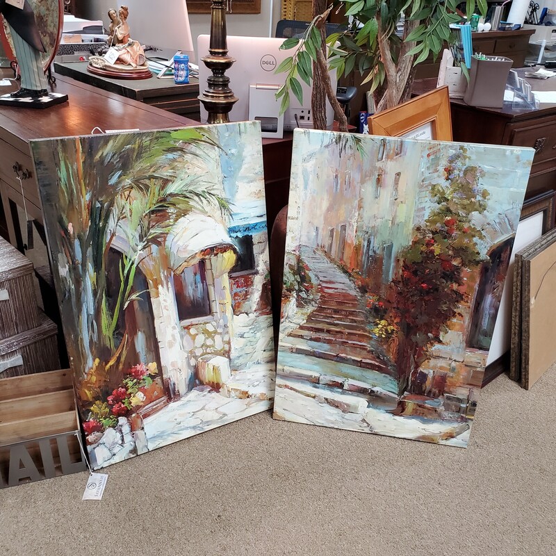 Pair Garden Canvases