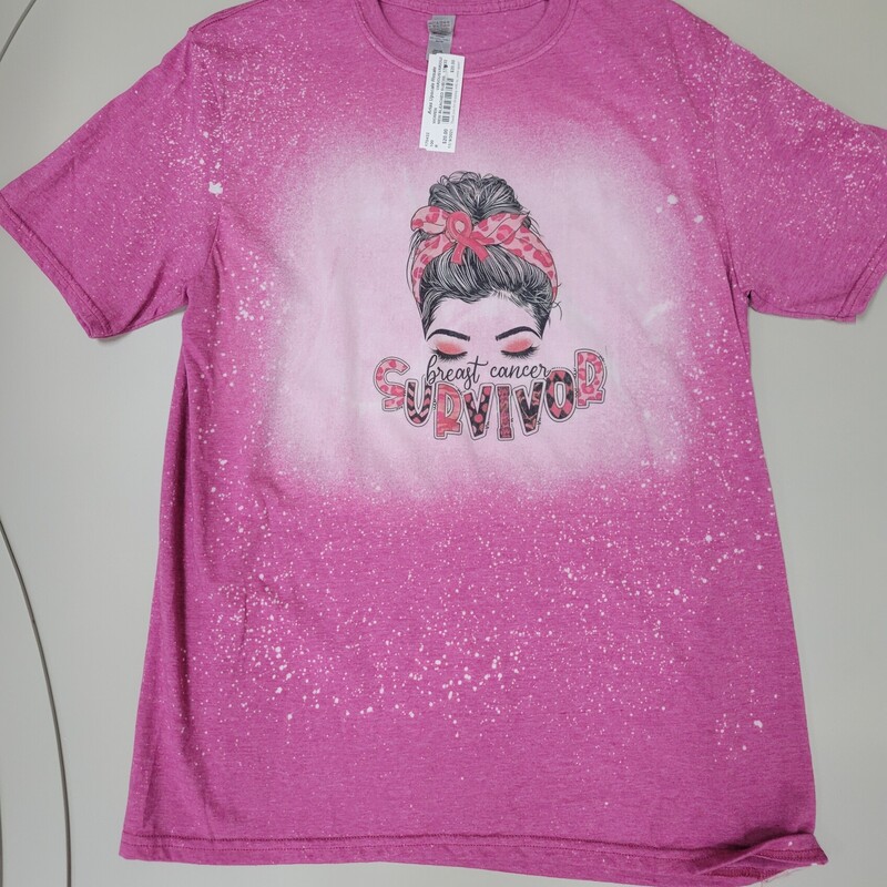 NEW BREAST CANCER SURVIVO, PINK, Size: LARGE