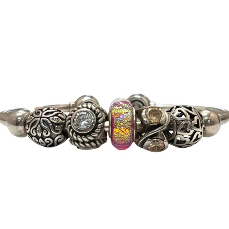 .925 Chamilia Flex Bangle Charm Bracelet<br />
Silver