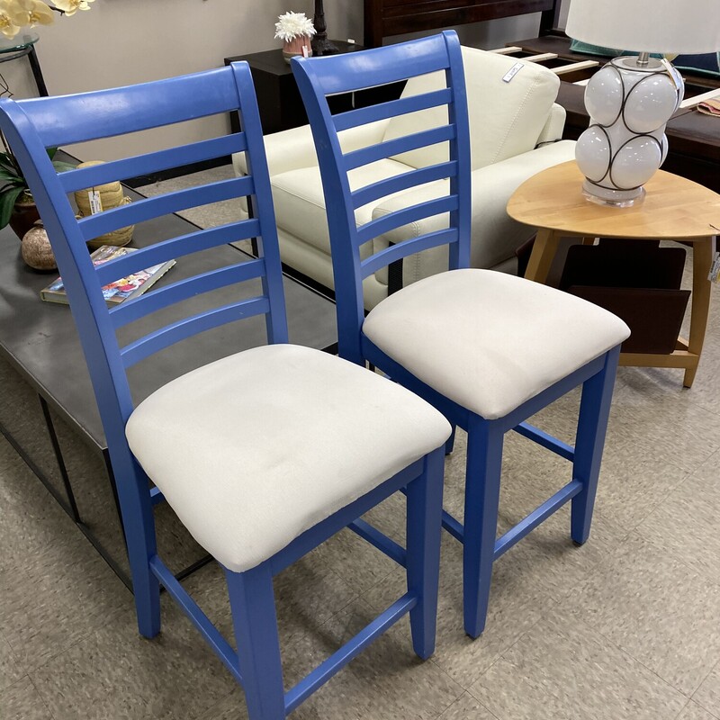 2x Painted Counter Chairs