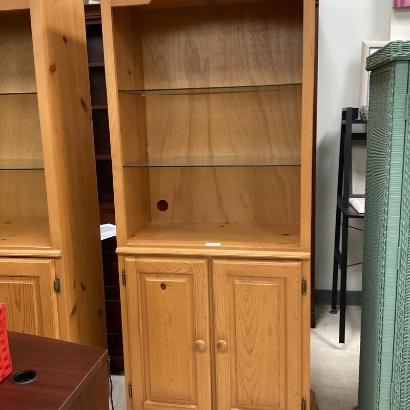 Lt Wd Bookcase/Cabinet