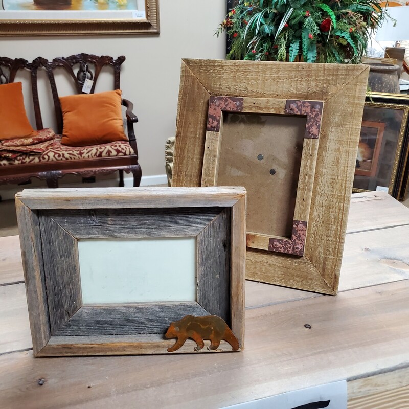 Set 2 Rustic Wood Frames