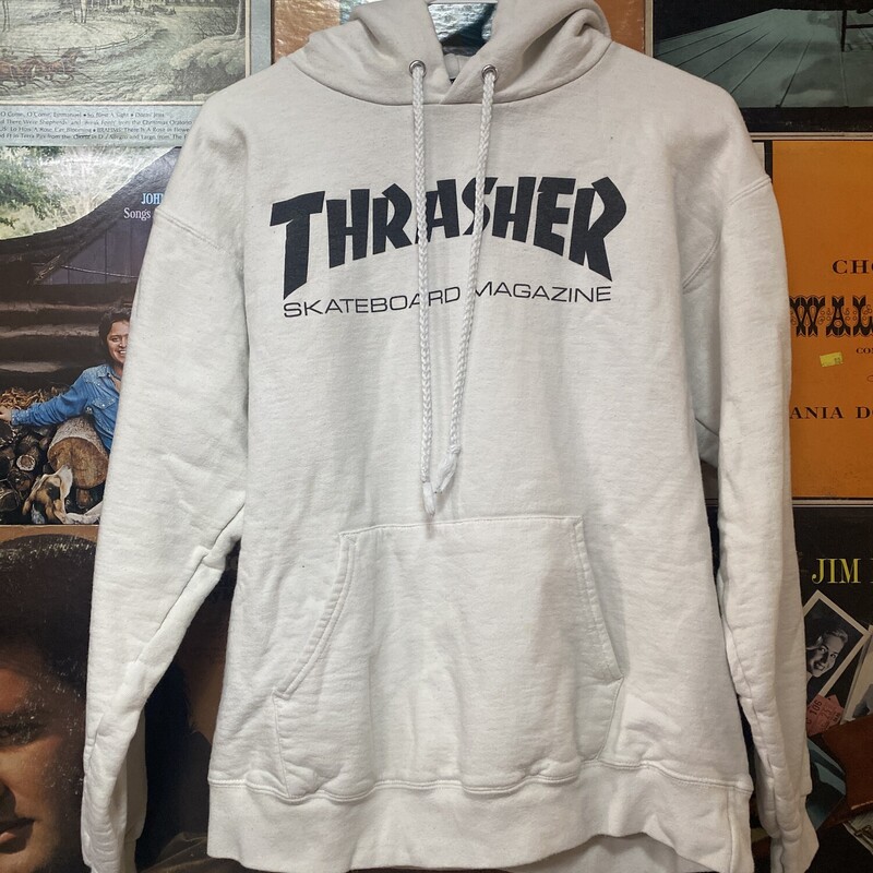 Thrasher, White, Size: S