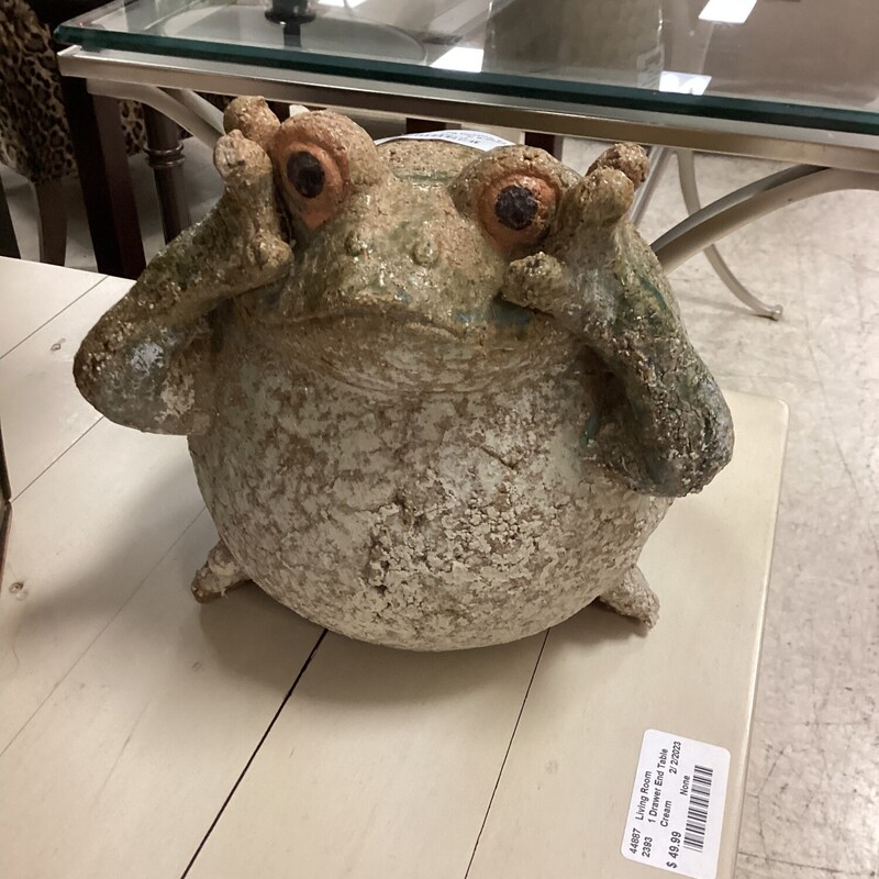 Green Frog Holding Eyes