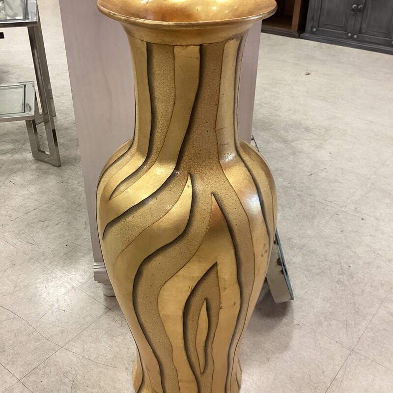 Lg Gold Zebra Vase