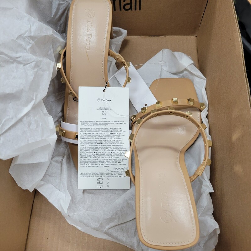 NEW THE DROP SANDALS, TAN, Size: 7