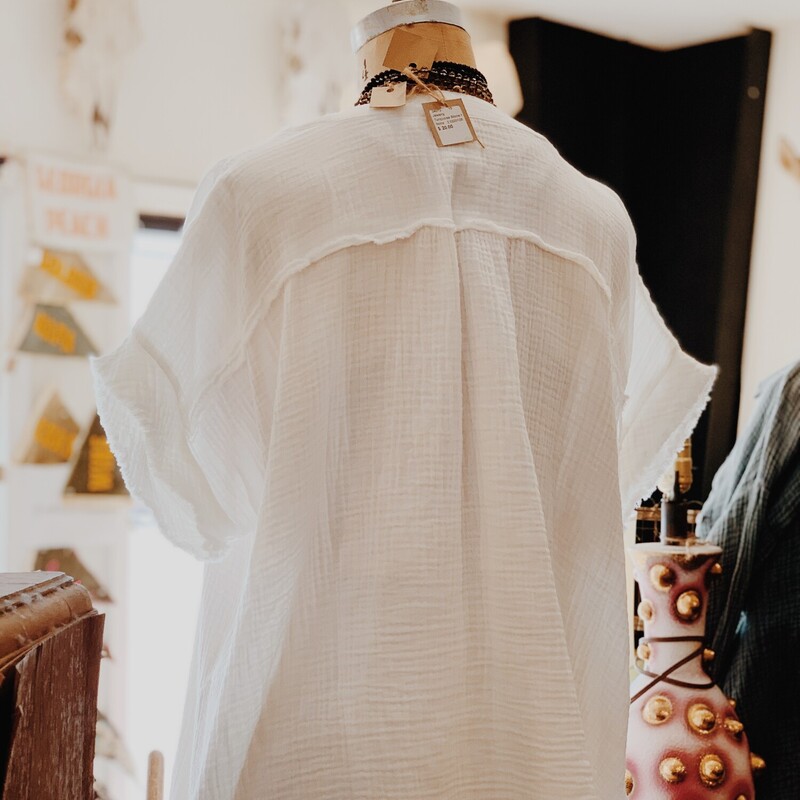 These gauze tops make any outfit unique! Pair these with a necklace and leggings, and you are ready to go!
