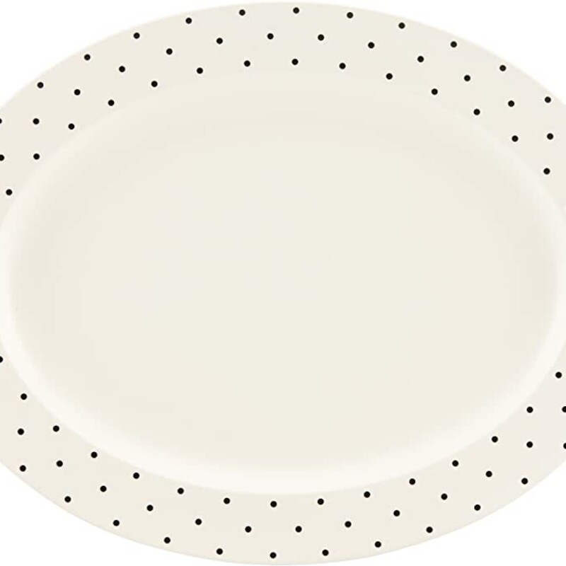 Kate Spade Larabee Dot Lenox Platter
White and Black
Size: 16 Diameter