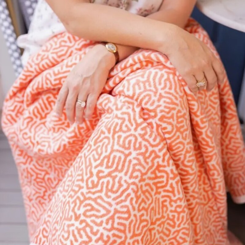 Chappy Wrap - Coral Plunge Blanket

Add a pop of color with this amazingly soft warm blanket that is bound to become a favorite!!

 * Original size: 60 x 80
 * Tangelo & Ivory

 * Machine wash and dry
 * Resistant to pilling, shrinking and fuzz
 * Reversible, Jacquard-woven design
 * Natural cotton blend: 58% cotton 35% acrylic 7% polyester