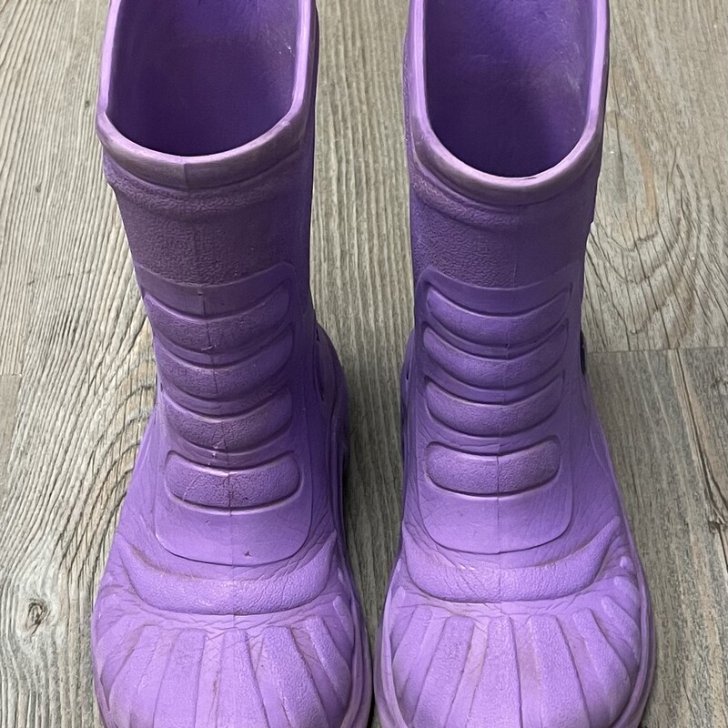 Crocs Rain Boots, Purple, Size: 8-9T