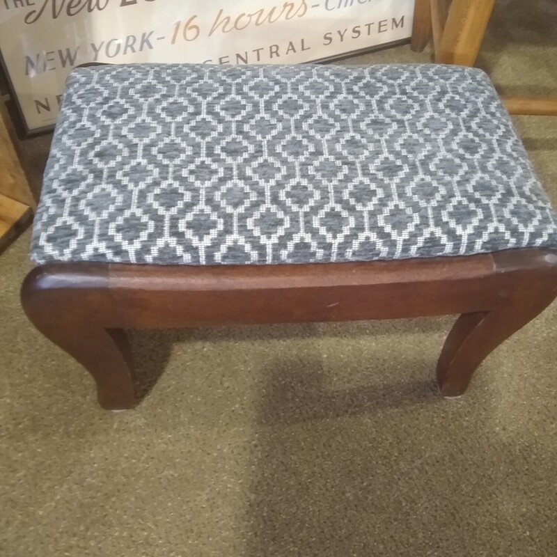Wood Upholstered Stool

Nicely upholstered wood stool.

Size: 15 in wide X 9 in deep X 8 in high