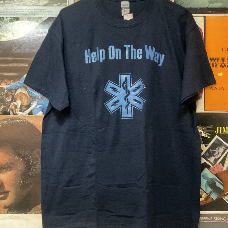 Help On The Way, Navy, Size: L