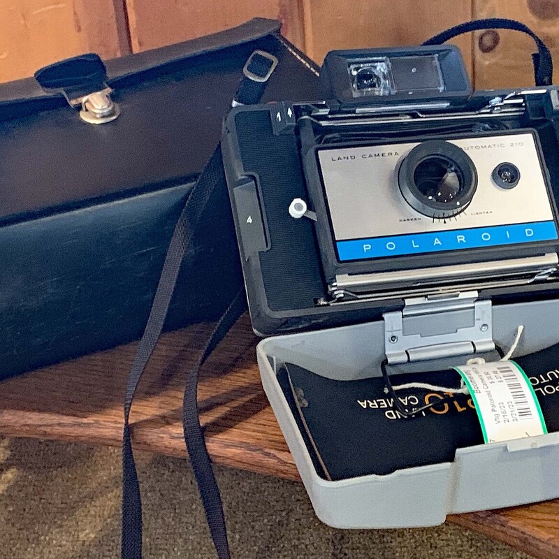 Vintage Polaroid Camera and Case