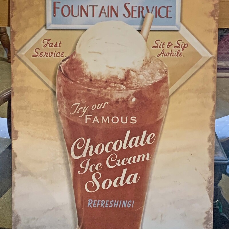 Tin Soda Shop Sign
15 x 24