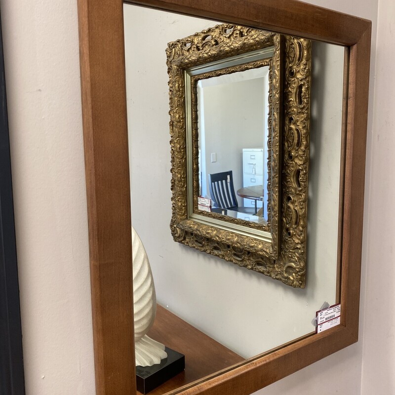 Heavy Solid Wood Mirror