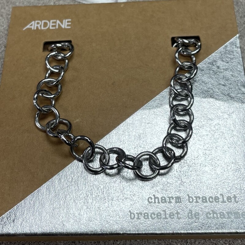 Charm Bracelet, Silver, Size: NEW