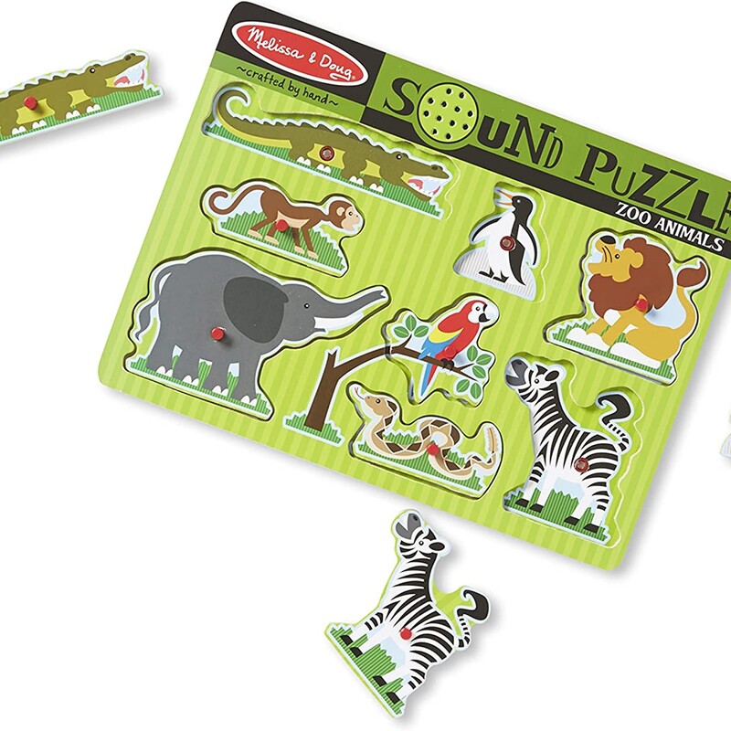 Sound Puzzle Zoo, Wood, Size: Puzzle