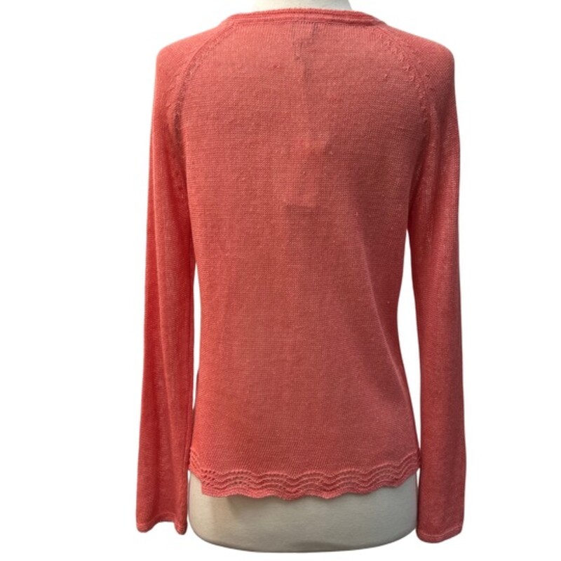 New With Tags! Sundance Cardigan<br />
Linen<br />
Peach<br />
Size: Small