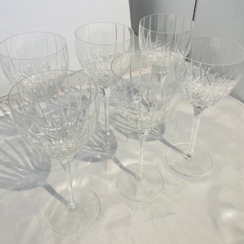 6 Rogaska Water Glasses