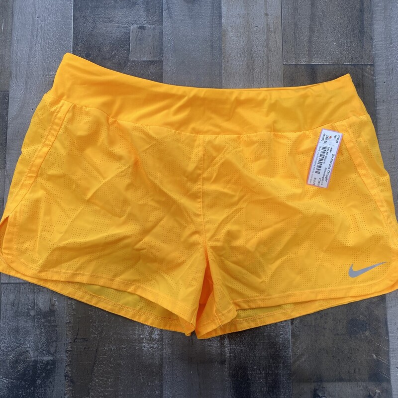 Ladies Athletic Shorts, Neon Orange, Size: Ms Xl