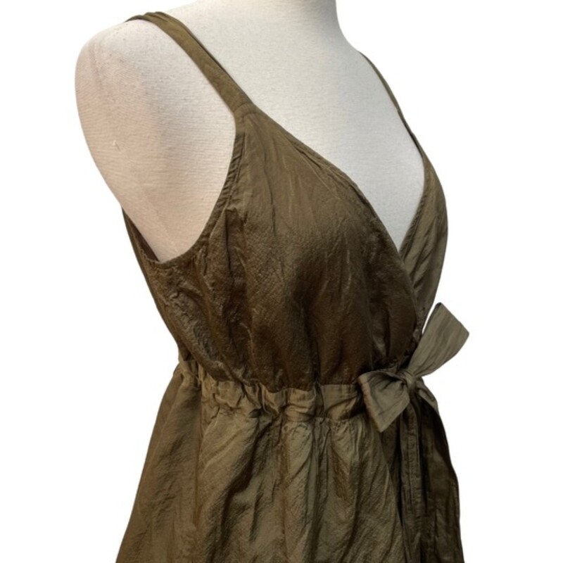 Eileen Fisher Crinkle Metallic Dress
Olive
Size: 10 P