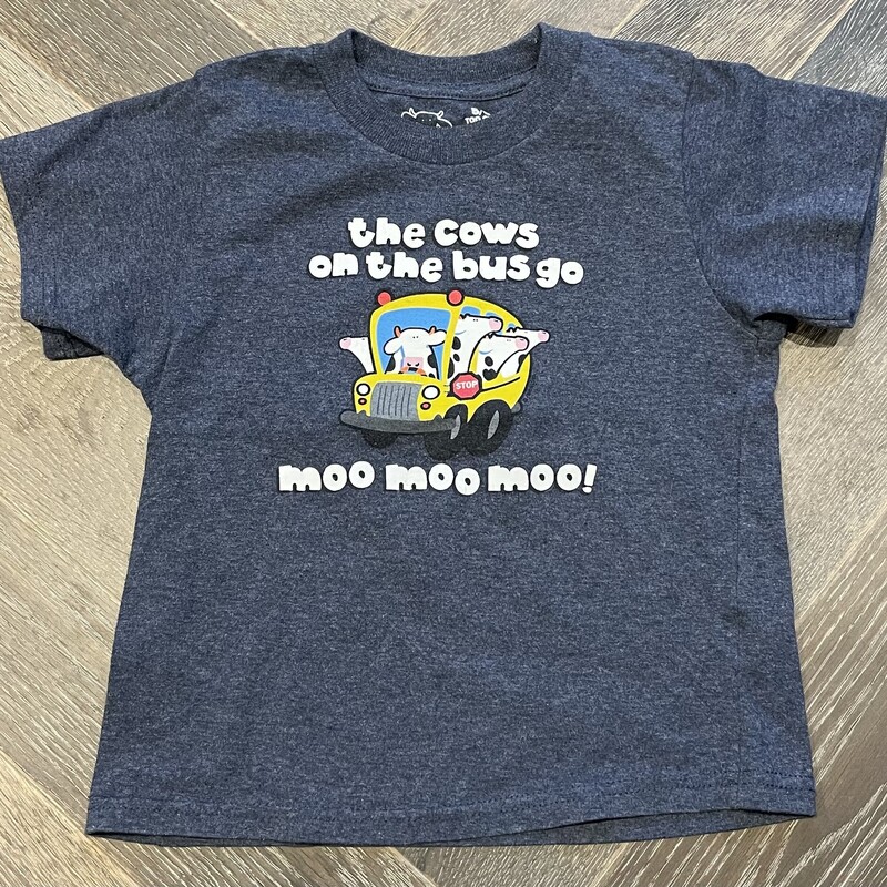 Too Cute For Moo Tee, Blue, Size: 5-6Y