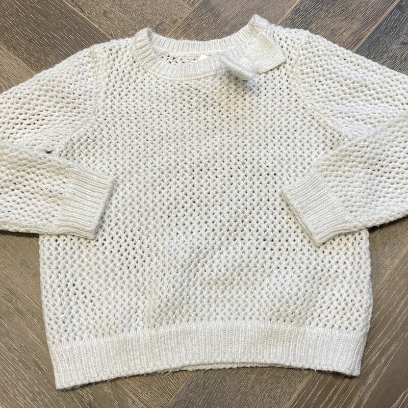 Knit Sweater, White, Size: 5-6Y