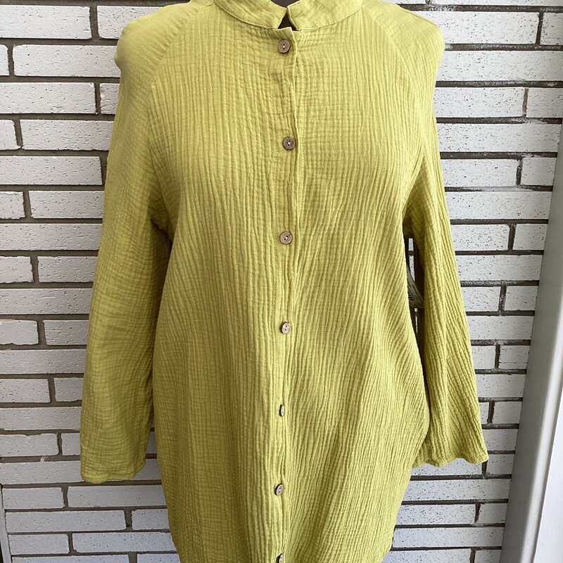 Ls Btn Up Txtd Blouse