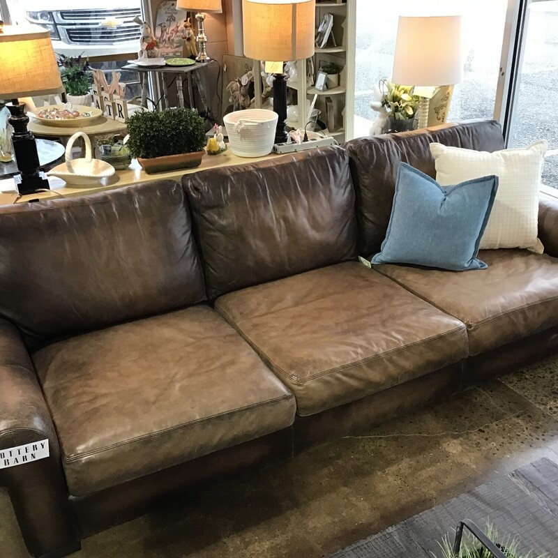 Brown Leather Sofa