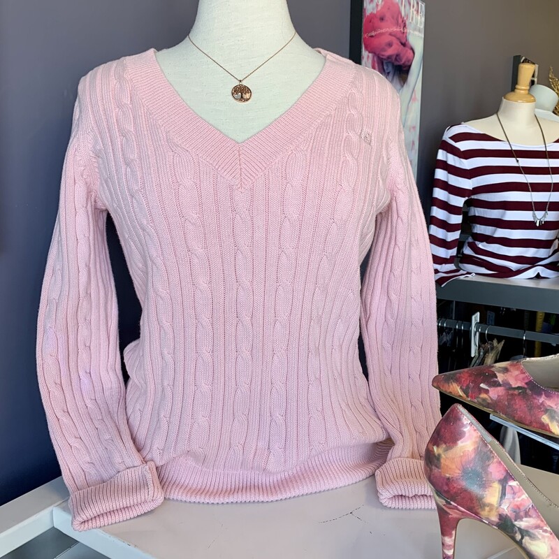 Chaps Sweater Classics,
Colour: Pink,
Size: Medium,
Material: 100% cotton