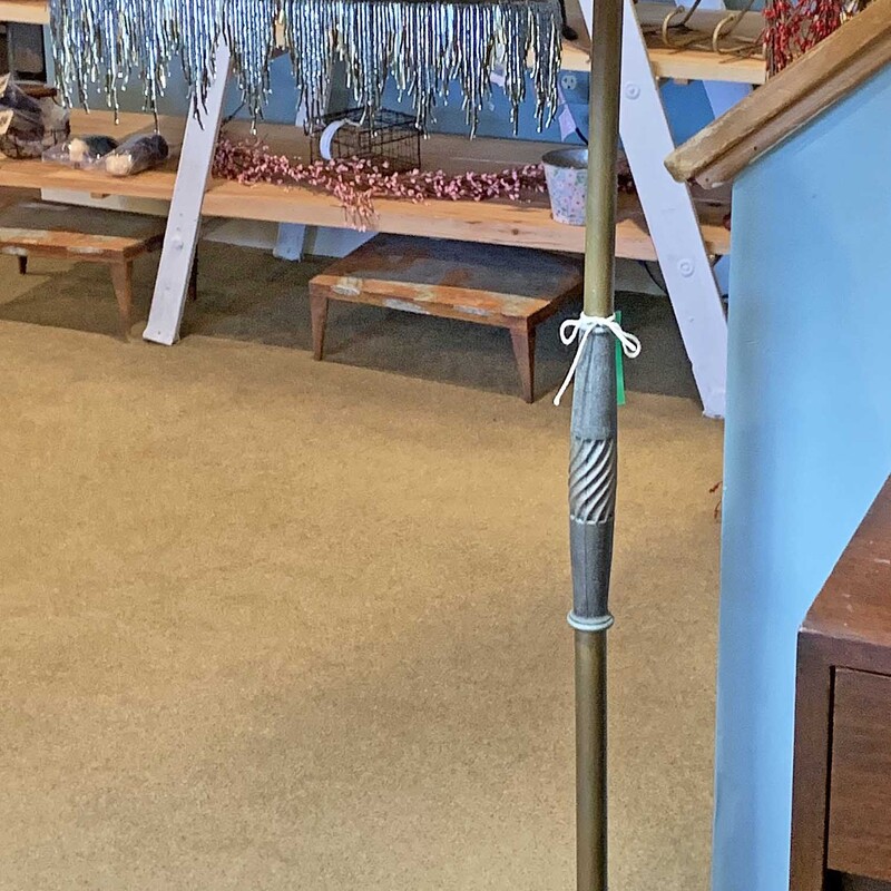 Antique Brass Ship Floor Lamp with Beaded Shade
Beautiful Patina on this Piece!
58 In Tall.