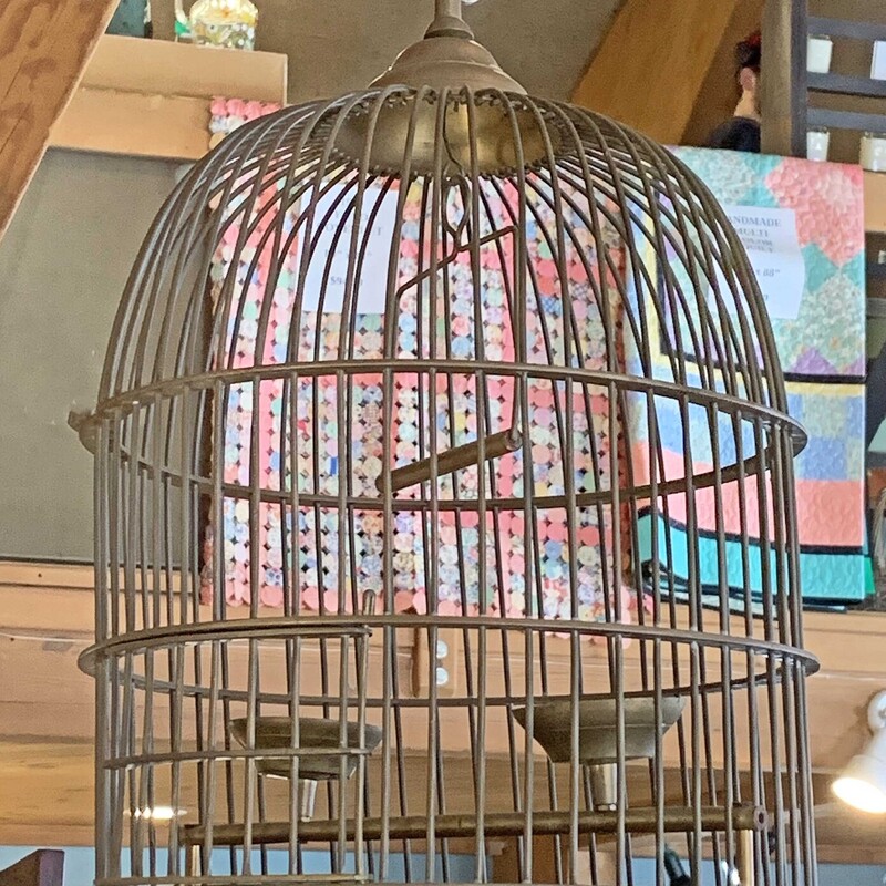 Antique Brass Bird Cage
18 In Tall x 12 In Round