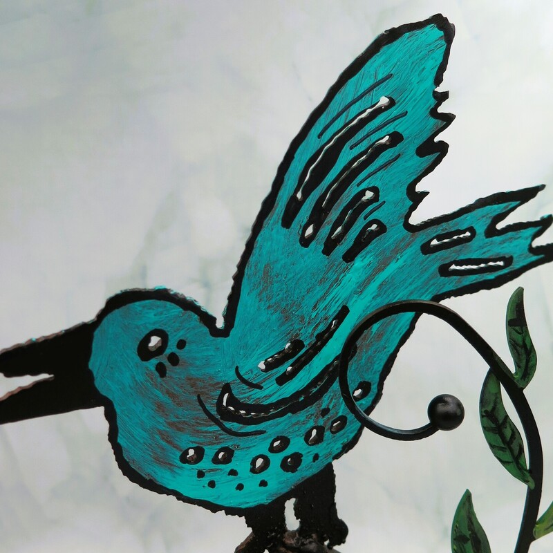 Bluebird On Branch, Blue, Size: 10x12